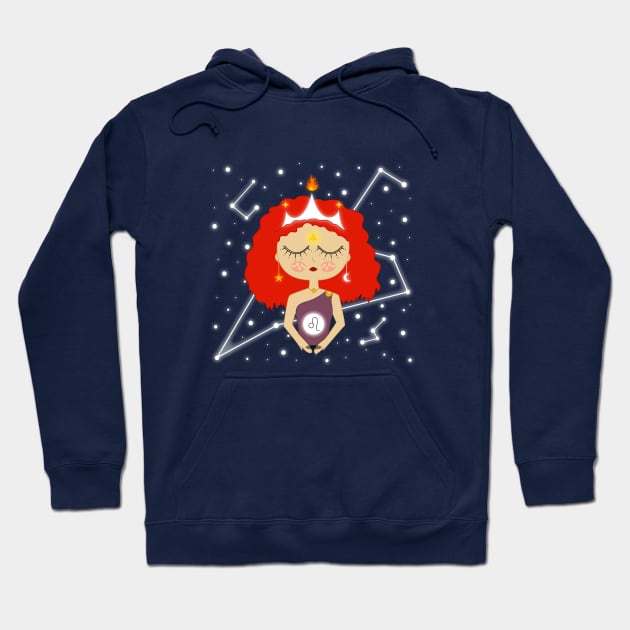 Leo Zodiac girl Hoodie by AndyDesigns